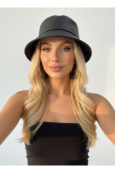 Goldmine Pălărie tip bucket din piele artificială pentru femei