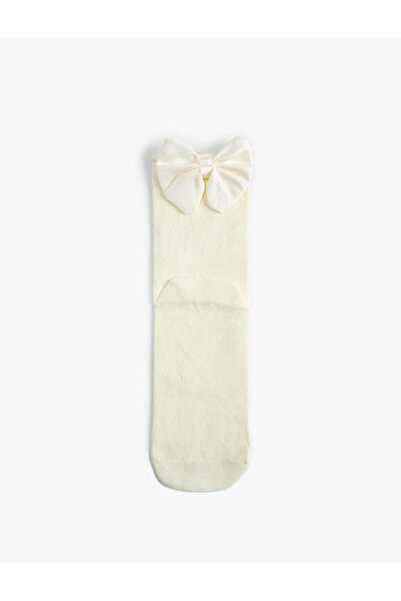 Koton Girl's Cotton Bow Socks (Aw 25)