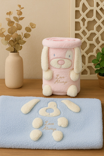 AKİ MODA KİDS بطانية قطيفة مبهجة للأطفال البنات والأولاد مقاس 90 × 90 مصنوعة ...