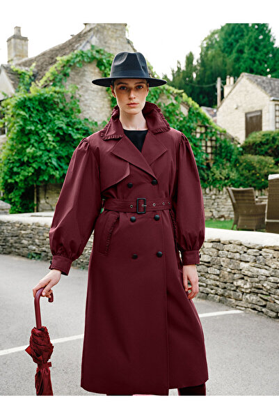 LC Waikiki Özmarka Yeni Sezon Kruvaze Yaka Kadın Trençkot