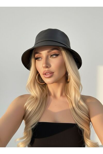 Goldmine Pălărie tip bucket din piele artificială pentru femei