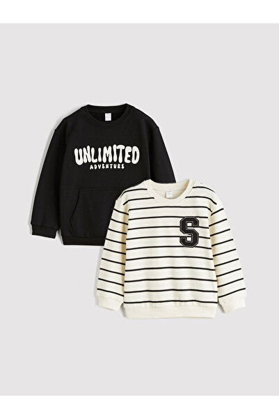 LC Waikiki Nou sezon cu imprimeu Swea pentru băieți tricou 2-buc