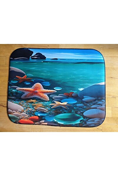 sgeteknoloji Sge Technology 55X45 cm Pebble Sea Star Anti-Slip Base Speed Surface Gamer Mouse Pad Gaming Pad