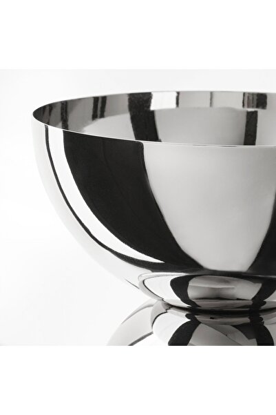 IKEA Table lamp with light bulb, nickel-plated/cylinder striped