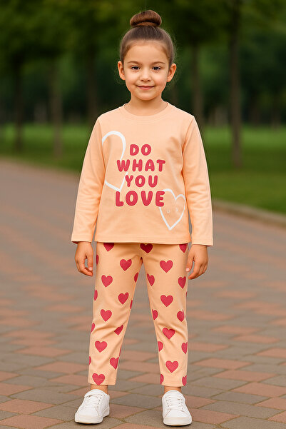 minikiss Girl's Stretch Fabric Single Jersey Fabric 100% Cotton Printed Bottom Top Set