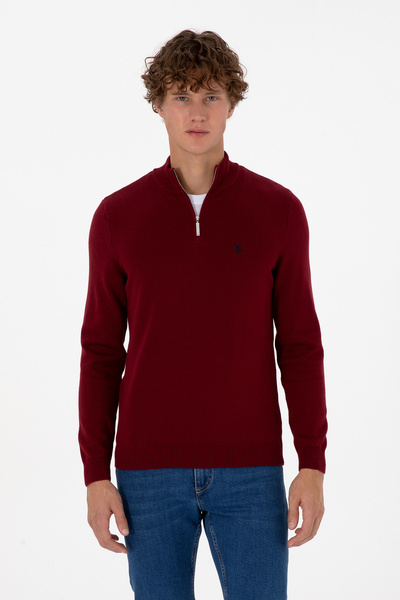 U.S. Polo Assn. Men's Burgundy Basic Sweater 50313695-Vr014