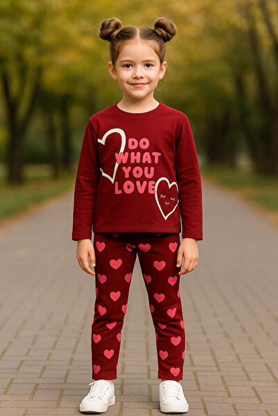 minikiss Girl's Stretch Fabric Single Jersey Fabric 100% Cotton Printed Bottom Top Set