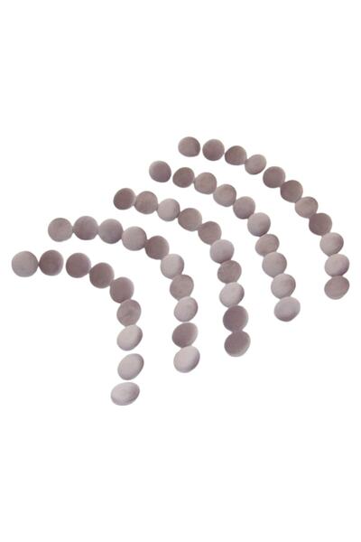 OEM Set of 50 round metal buttons, dusty pink velvet, 2 cm