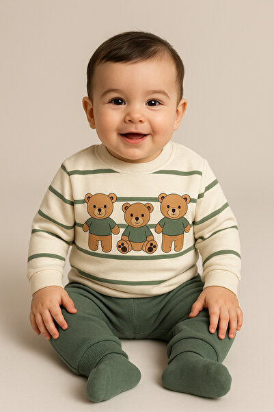 bebekyol Toy Bear Printed Baby Set