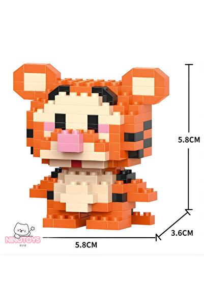Mini Toyz Bricks Sevimli Karakterler 3D Yapboz Tigger Kaplan