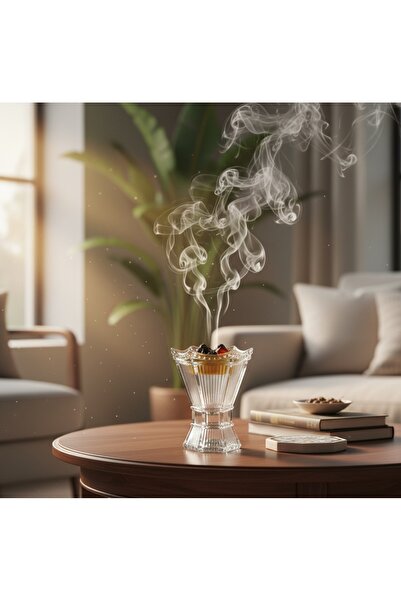 Generic مبخرة زجاجية شفافة بتصميم عصري