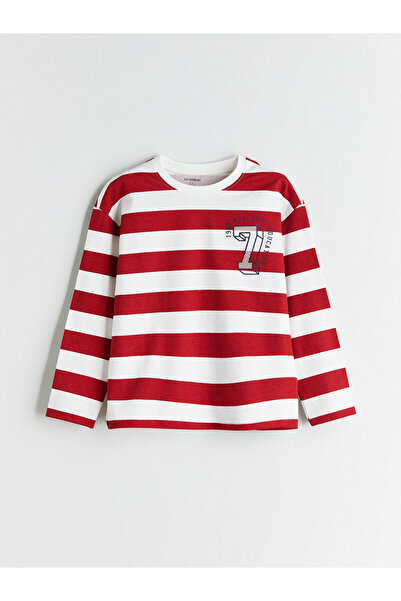 LC Waikiki Peak New Season Crew Neck Striped Boys' T-Shirt