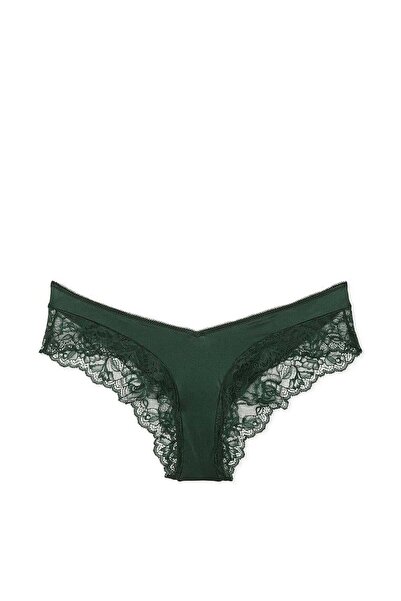 Victoria's Secret Deep Leg Cut Cheeky Panties with Rose Lace