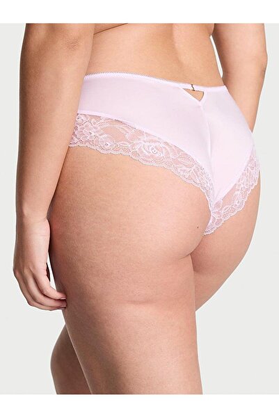 Victoria's Secret Deep Leg Cut Cheeky Panties with Rose Lace