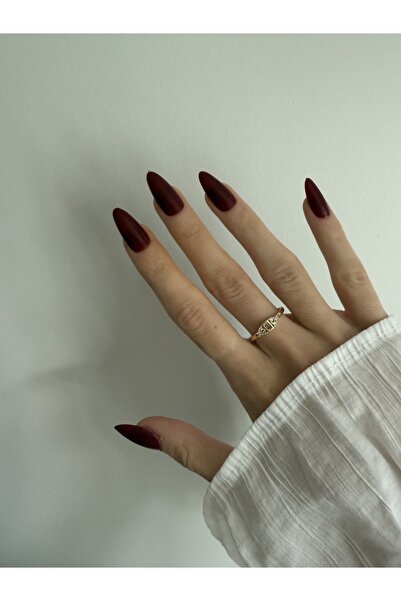 STOLIA Zircon Stone Non-Tarnish Steel Gold Square Detail Ring