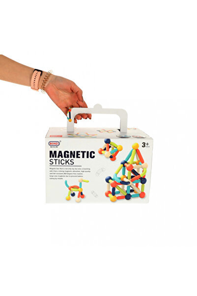 Ikonka Magnetic building set 64 blocks Multicolor