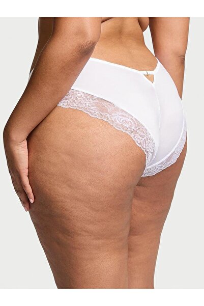 Victoria's Secret Deep Leg Cut Cheeky Panties with Rose Lace