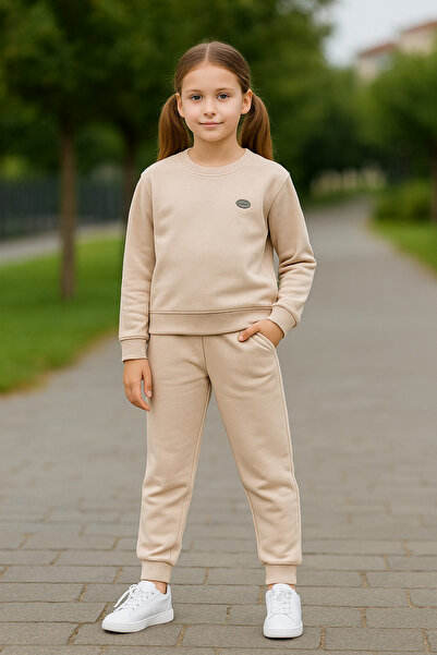 minikiss Girl's 2-Thread Combed Cotton Steel Knitted B Printed Pocket Bottom-Top Set