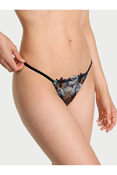Victoria's Secret Orkide İşlemeli İşlemeli V-String Külot