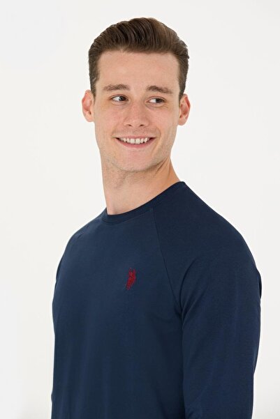 U.S. Polo Assn. % 100 PAMUKLU REGULAR KESİM İNCE BASİC SWEATSHİRT