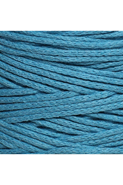 TİCARETSEPETİM Loren Cotton Macrame Turquoise - R087 - 34376