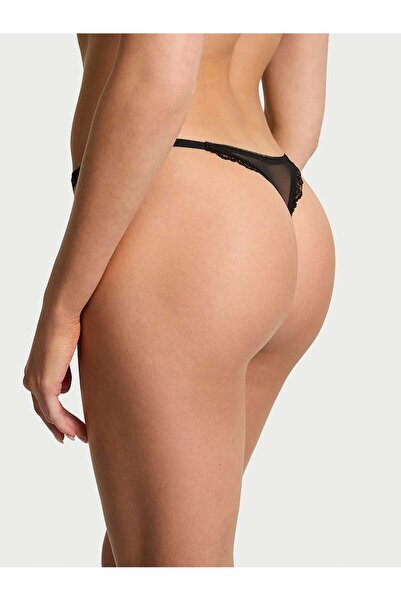 Victoria's Secret Sparkly Lace Adjustable Strap Thong