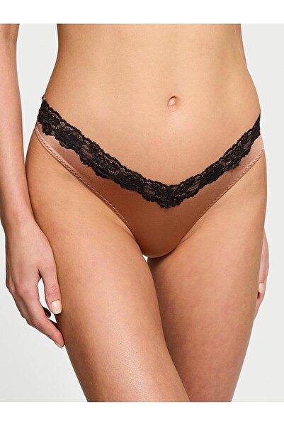 Victoria's Secret Tanga Deep Leg croială cu dantelă