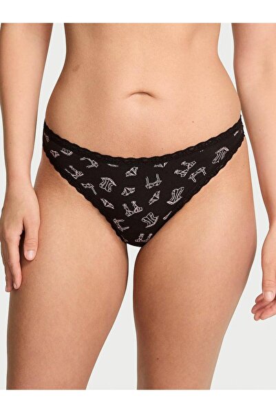 Victoria's Secret Stretchy Cotton Lace Waist Thong