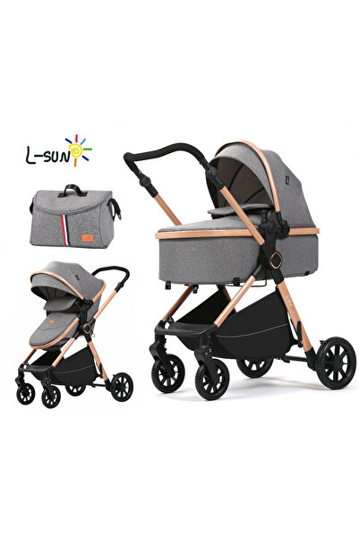 L-Sun 2 in 1 Reversible Stroller – Foldable, Bag included, Reversible handle, Double suspensions