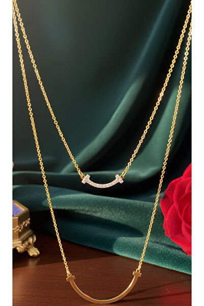 BANEDETTA قلادة من الفولاذ بلون ذهبي مع حجر الزركون للموسم الجديد بتصميم سيفي...