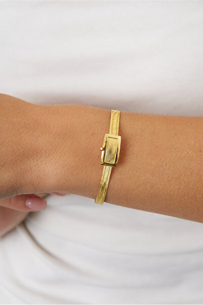 ÇAĞLAYAN KUYUMCULUK 14 Ayar 3 Sıra Klasik Trabzon Hasır Altın Bileklik