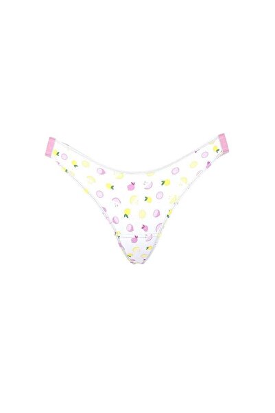 Victoria's Secret Logo Cotton Deep Leg Cut Thong