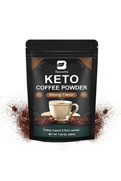 Beworths Cafea instant keto – supliment pentru slăbit care reduce pofta de mâncare, 200g (Alhena®)