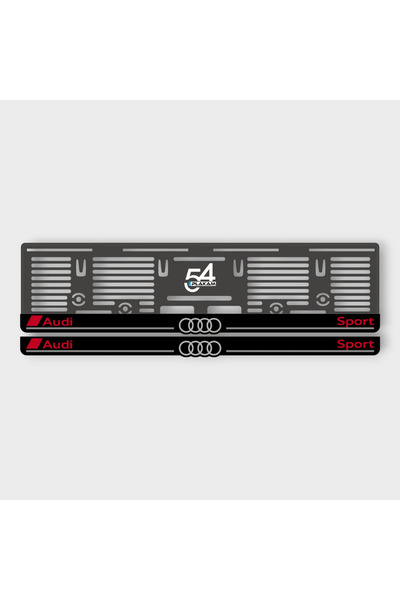 Pi Dekorasyon AUDİ SPORT 3D KABARTMALI PLEKSİ ARABA PLAKALIĞI - 2