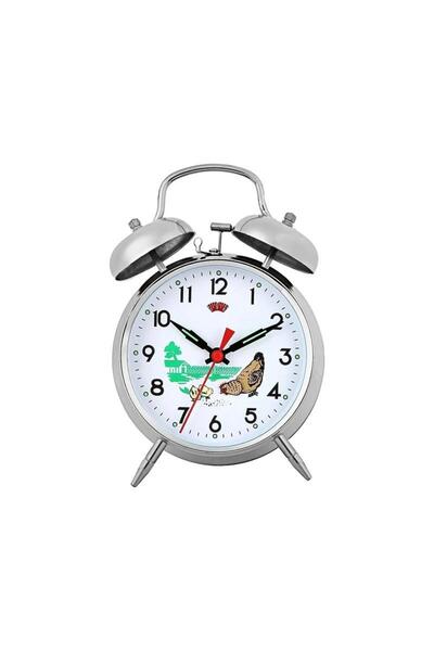 Skygo Metal Kurmalı Masa Saati Tavuklu Saat Büyük Boy