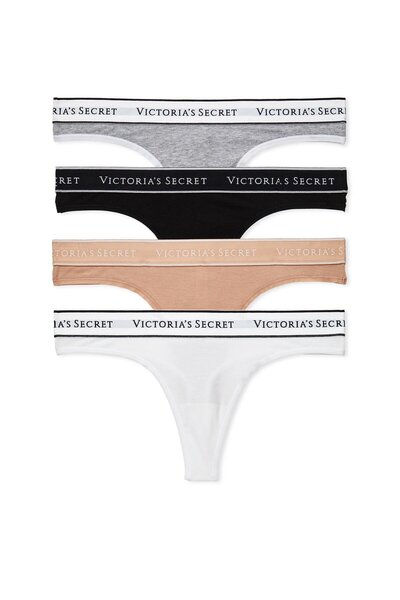 Victoria's Secret 4'lü Logolu Pamuklu Tanga