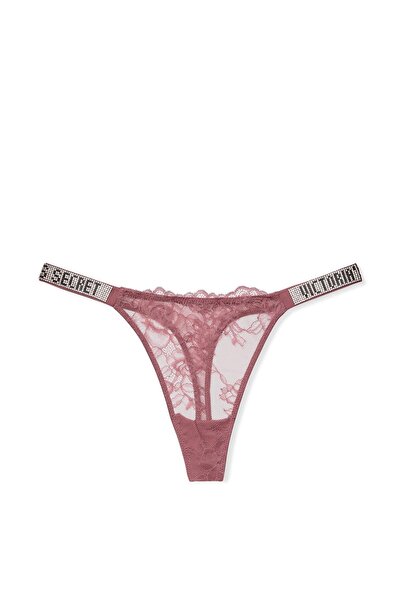 Victoria's Secret Rose lace panties with sparkling strap
