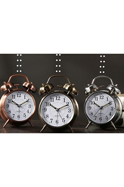 Skygo Metal Masaüstü Işıklı Çalar Saat Büyük Boy
