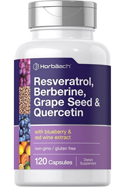 Horbaach هورباخت ريسفيراترول بيربيرين بذور العنب كيرسيتين ديتوكس 120 كبسولة -...