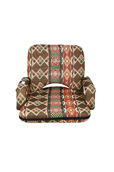 Generic Folding floor chair with armrest, comfortable for sitting and relaxing, ideal for home and travel, size 55 x 50 x 50 cm