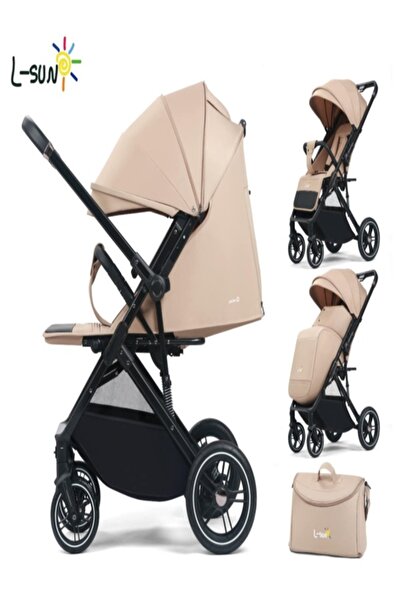L-Sun Carucior Copii , sport cu pozitie de somn, pliere troler, husa de picioare si geanta