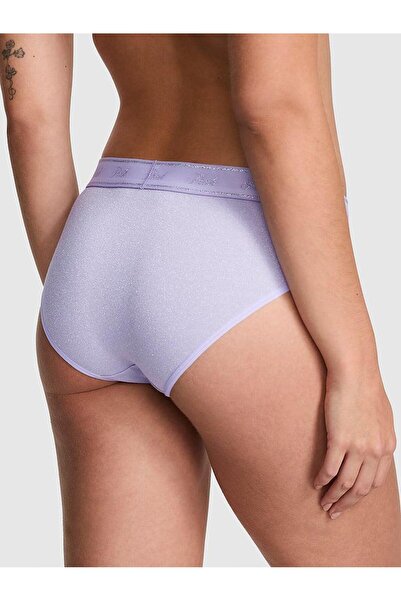 Victoria's Secret Logo Detailed Shiny Cotton Hiphugger Panties