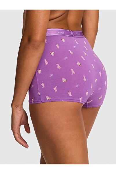 Victoria's Secret Logo Cotton High Waist Boyshort Panties