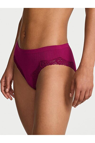 Victoria's Secret Seamless Ribbed Lace Hiphugger Panties