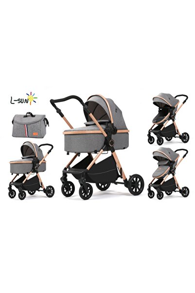 L-Sun 2 in 1 Reversible Stroller – Foldable, Bag included, Reversible handle, Double suspensions