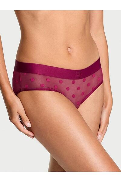 Victoria's Secret Chiloți Hiphugger din tul cu buline