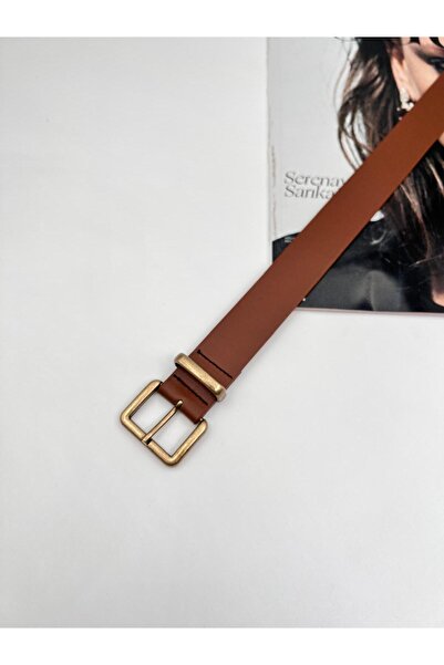 Mynoa Antique Buckle Bridged Women's Belt, Coat Belt, Trouser Belt