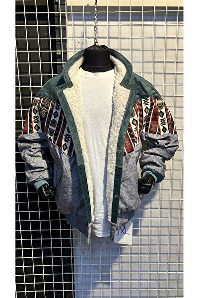 Aztek VİNTAGE kürklü oversize mont