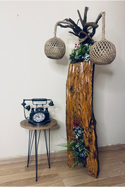 Selma Dekor Lambader Ağaç Kütüğünden Tamamen El yapımı