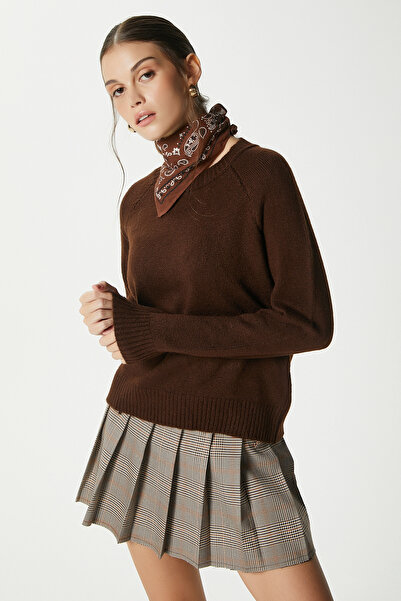 Ritnice Mushy Bitter Brown Basic Knitwear Sweater